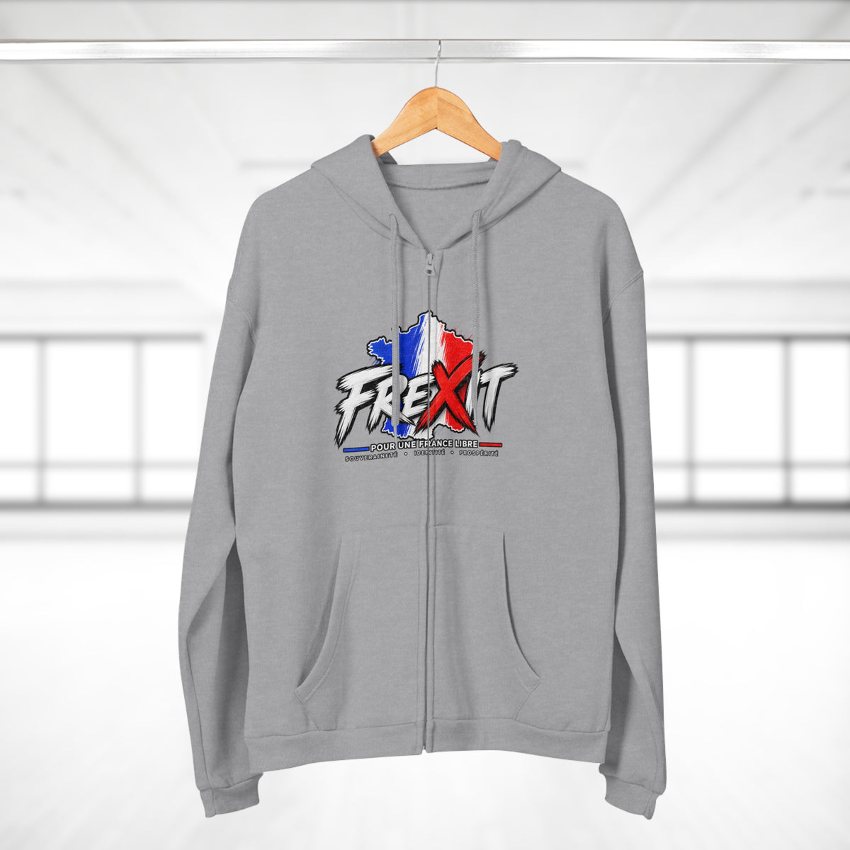 Sweat à capuche zippé FREXIT — Drapeau France